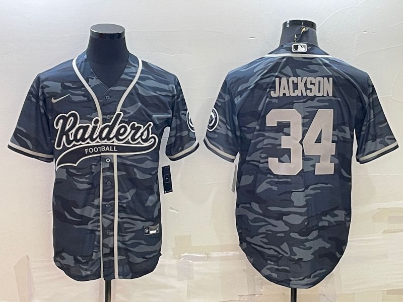 Men Oakland Raiders 34 Jackson Camo 2022 Nike Co branded NFL Jerseys